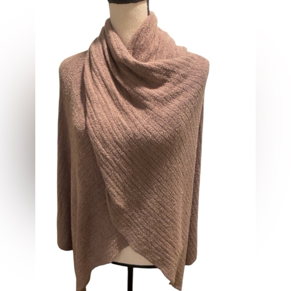 Soft surroundings women’s poncho cape one size oversized soft tan color NWOT
